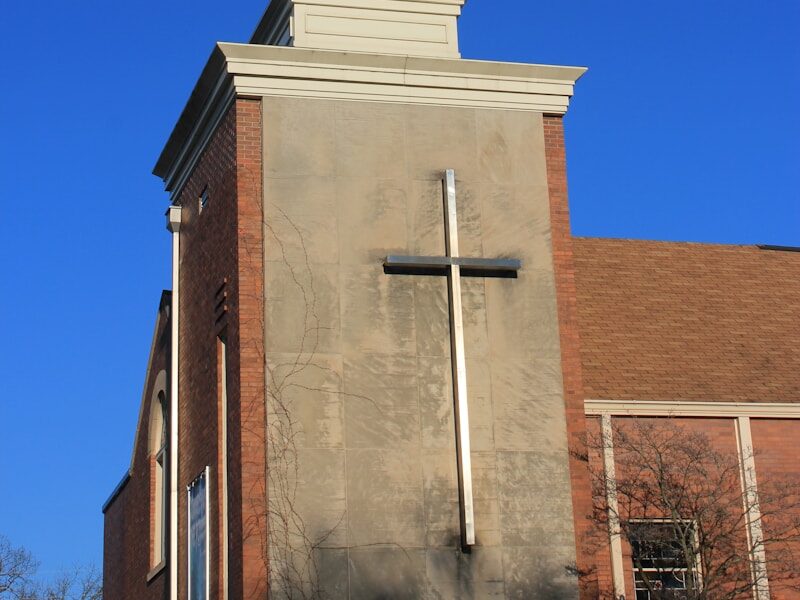 brown and white concrete church