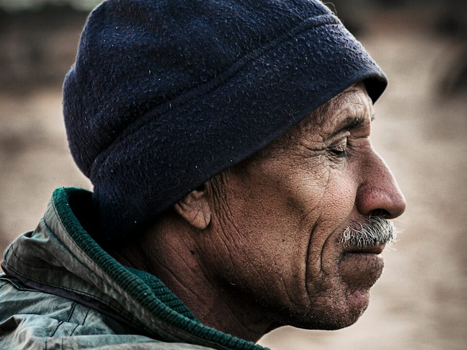 a man wearing a hat