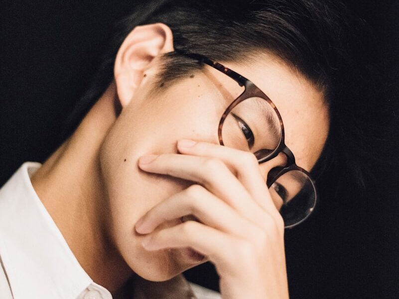 man wearing eyeglasses