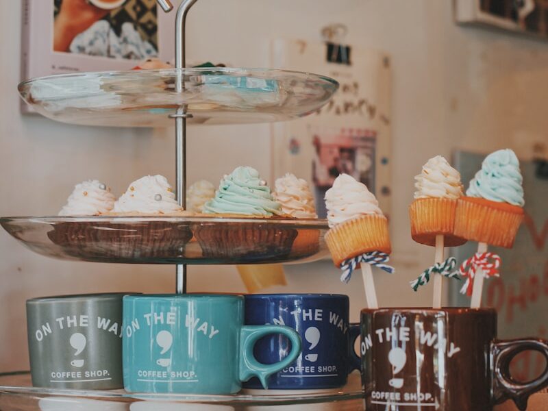 cupcake on cake rack