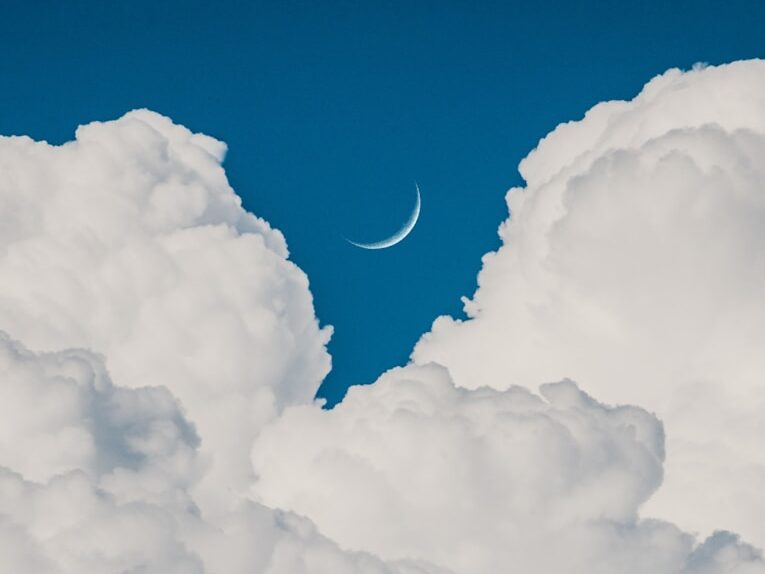moon view from clouds