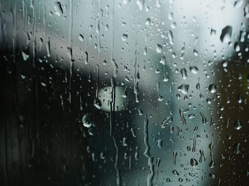 water droplets on glass window