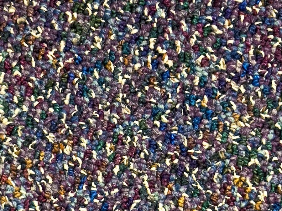 a close up view of a colorful carpet