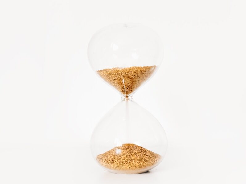 clear hour glass