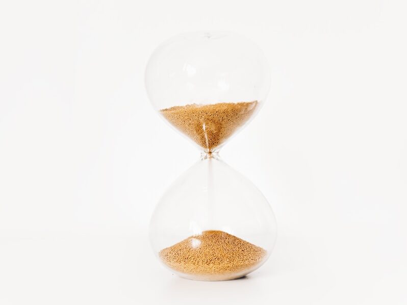 clear hour glass