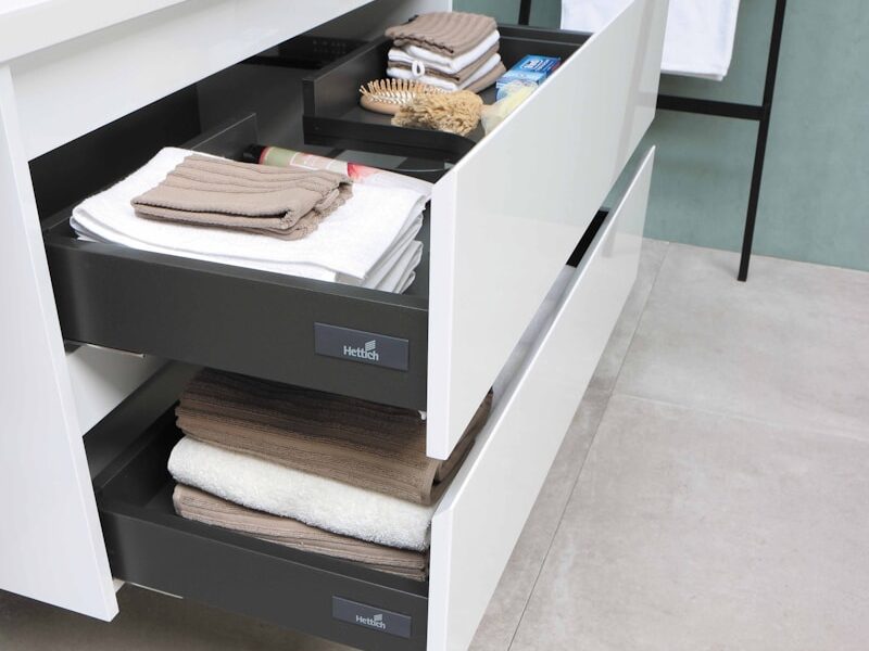 white wooden 3 layer drawer