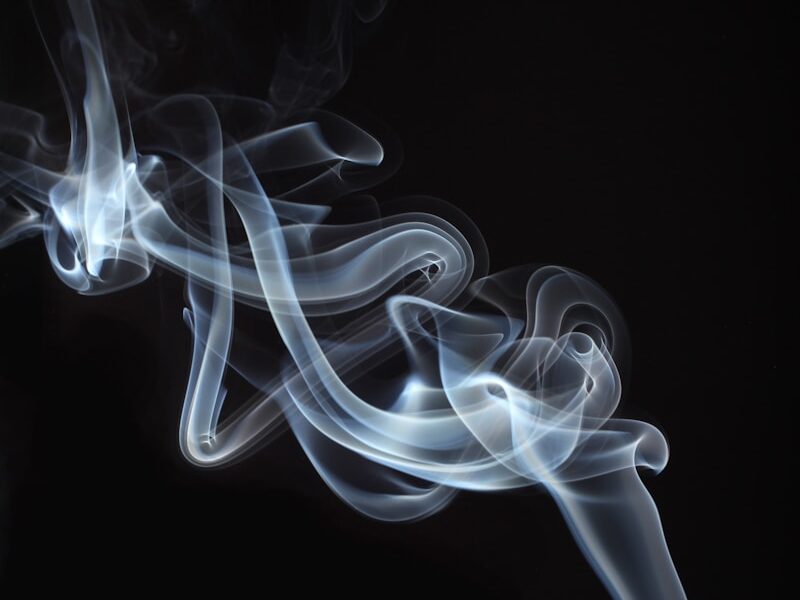 smoke on a black background