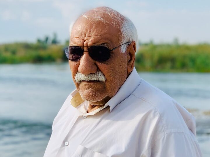 man wearing dress shirt and sunglasses