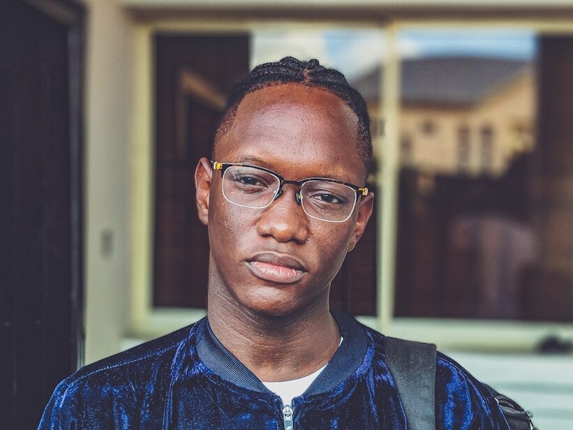 man posing selective focal photo